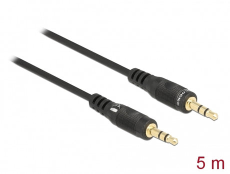 Delock 84438 Cable Audio Dc Jack 3.5 Mm 3 Pin Male / Male 5 M