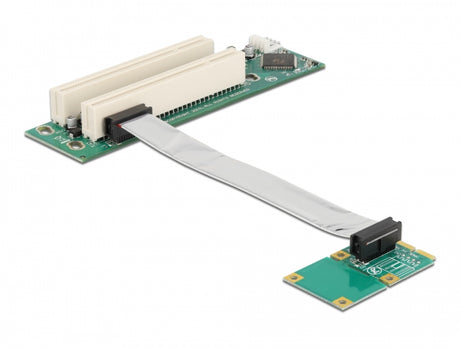 Delock 41355 Riser Card Mini Pci Express > 2 X Pci With Flexible Cable 13 Cm