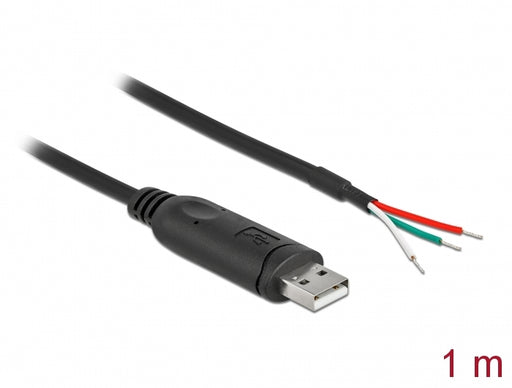 Delock 62930 Adapter Cable Usb 2.0 Type-A To Serial Rs-232 With 3 Open Wires