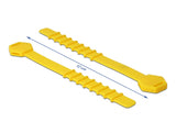 Delock 18830 Silicone Cable Ties Reusable 10 Pieces Yellow