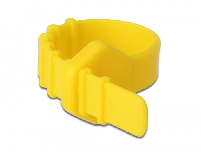 Delock 18830 Silicone Cable Ties Reusable 10 Pieces Yellow