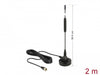 Delock 12412 Dab+ Antenna F Plug 0 Dbi Omnidirectional With Magnetic Base Fixed