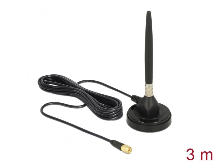 Delock 12421 Gsm Antenna Sma Plug Screw Mounting 3 Dbi Fixed Omnidirectional