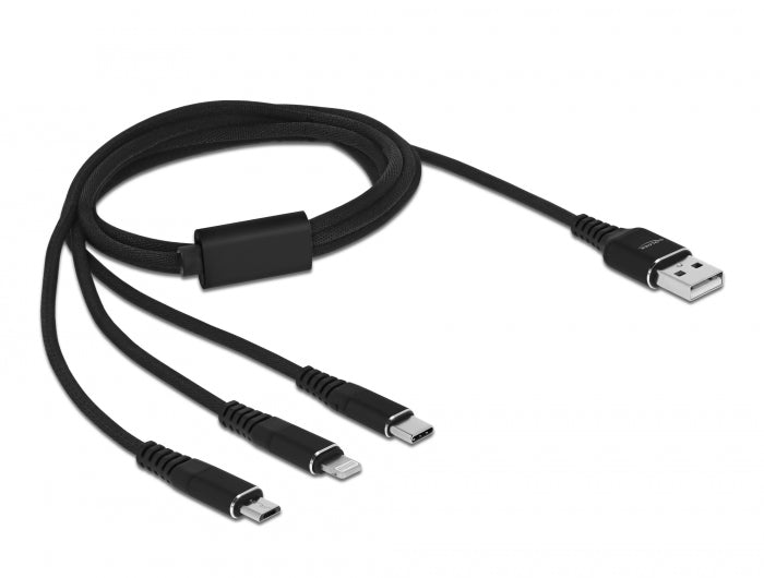 Delock 87155 Usb Charging Cable 3 In 1 Type-A To Lightning™