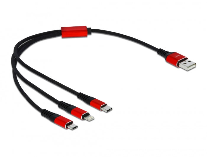 Delock 85891 Usb Charging Cable 3 In 1 Type-A To Lightning™