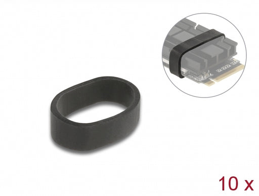 Delock 18409 Rubber Ring For Mounting Of M.2 Ssd And Heat Sink Black 10 Pieces