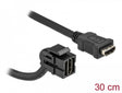 Delock 86853 Keystone Module Hdmi Female 110° > Hdmi Female With Cable Black