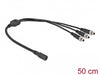 Delock 86572 Dc Splitter Cable 5.5 X 2.1 Mm 1 X Female To 3 X Male Screwable