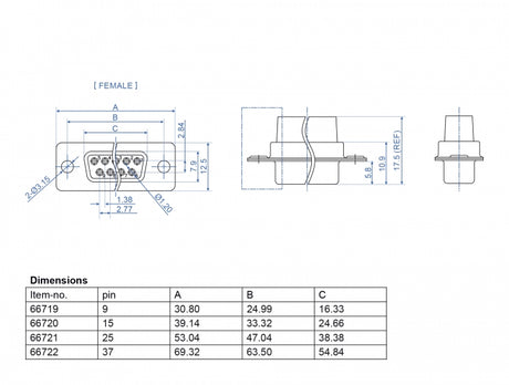 Delock 66720 D-Sub 15 Pin Crimp Female, Metal, 4 Pieces