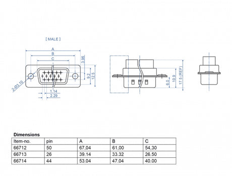 Delock 66713 D-Sub Hd 26 Pin Crimp Male, Metal, 2 Pieces