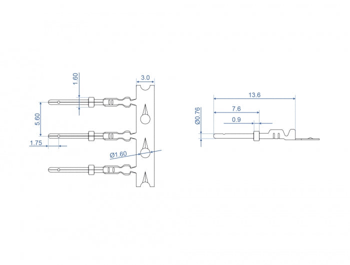 Delock 66732 Crimp Contacts For D-Sub Hd Crimp Male 40 Pieces