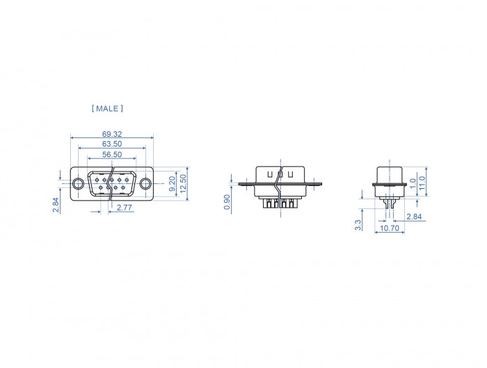 Delock 66704 D-Sub 37 Pin Male Metal, Solder Version, 4 Pieces