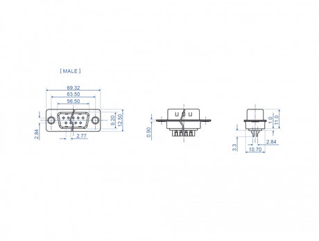 Delock 66704 D-Sub 37 Pin Male Metal, Solder Version, 4 Pieces