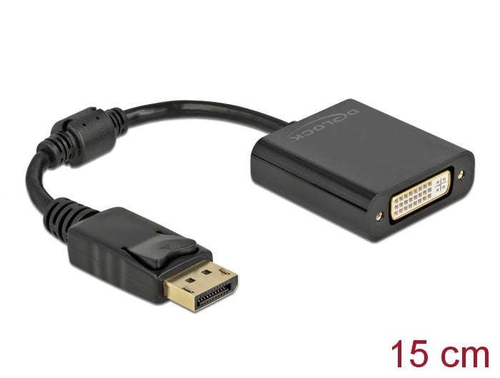 Delock 61008 Adapter Displayport 1.1 Male To Dvi Female Passive Black