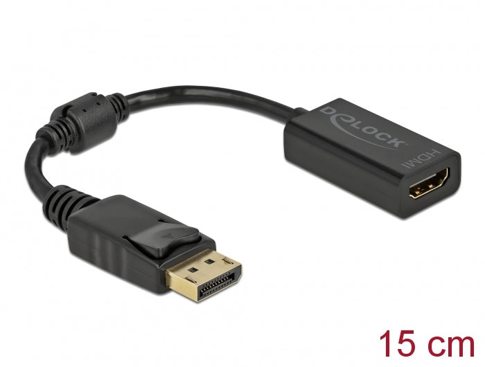 Delock 61011 Adapter Displayport 1.1 Male To Hdmi Female Passive Black