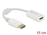 Delock 61015 Adapter Displayport 1.1 Male To Hdmi Female Passive White