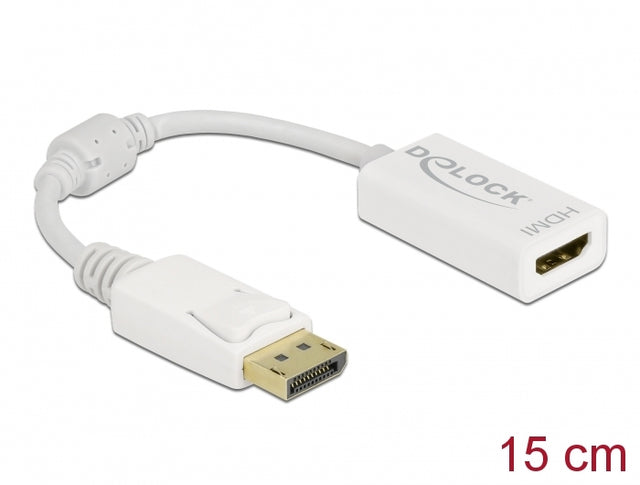 Delock 61015 Adapter Displayport 1.1 Male To Hdmi Female Passive White