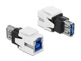 Delock 86394 Keystone Module Usb 3.0 A Female > Usb 3.0 B Female White