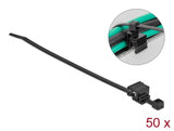 Delock 19565 Cable Tie With Edge Clip L 200 X W 4.8 Mm Black 50 Pieces