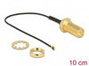 Delock 12465 Antenna Cable Rp-Sma Jack Bulkhead To I-Pex Inc., Mhf® 4 Plug 0.81