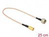 Delock 13001 Antenna Cable F Plug To Smb Plug Rg-316 25 Cm