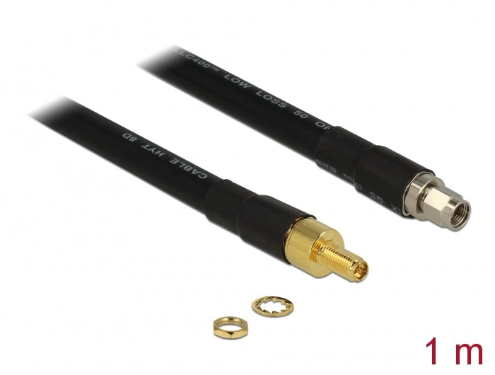 Delock 13013 Antenna Cable Rp-Sma Plug > Rp-Sma Jack Cfd400 Llc400 1 M Low Loss