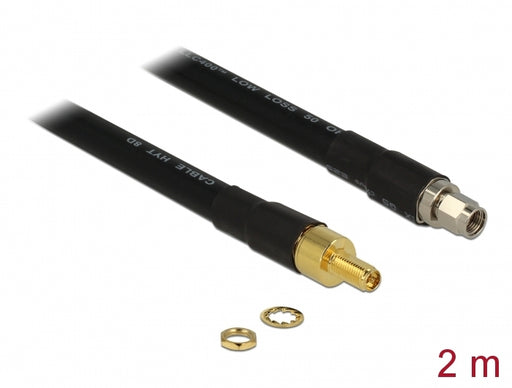 Delock 13014 Antenna Cable Rp-Sma Plug > Rp-Sma Jack Cfd400 Llc400 2 M Low Loss