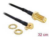 Delock 88472 Antenna Cable Rp-Sma Jack Bulkhead To Mcx Plug 90° 320 Mm