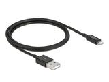 Delock 83002 Usb Data And Power Cable For Iphone™, Ipad™, Ipod™ Black 1 M