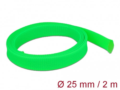 Delock 20749 Braided Sleeve Stretchable 2 M X 25 Mm Green