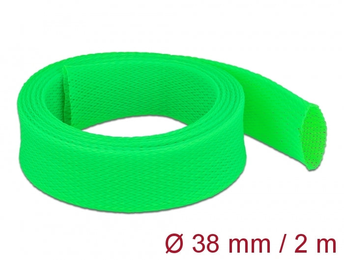 Delock 20754 Braided Sleeve Stretchable 2 M X 38 Mm Green