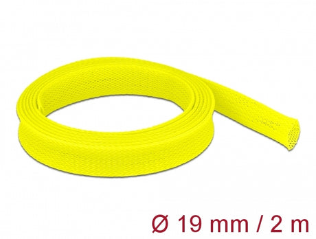 Delock 20745 Braided Sleeve Stretchable 2 M X 19 Mm Yellow