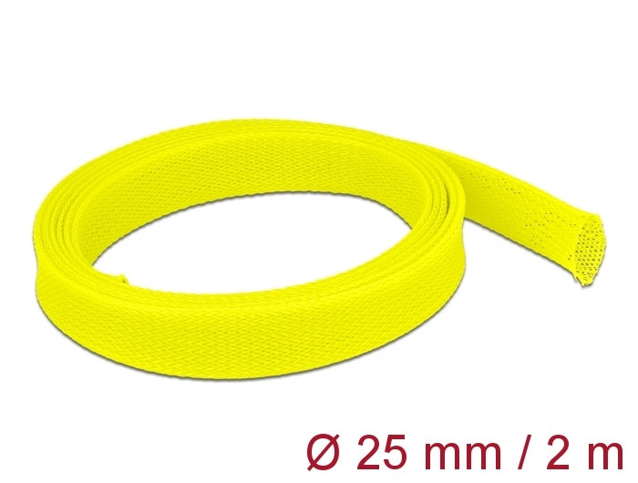 Delock 20750 Braided Sleeve Stretchable 2 M X 25 Mm Yellow