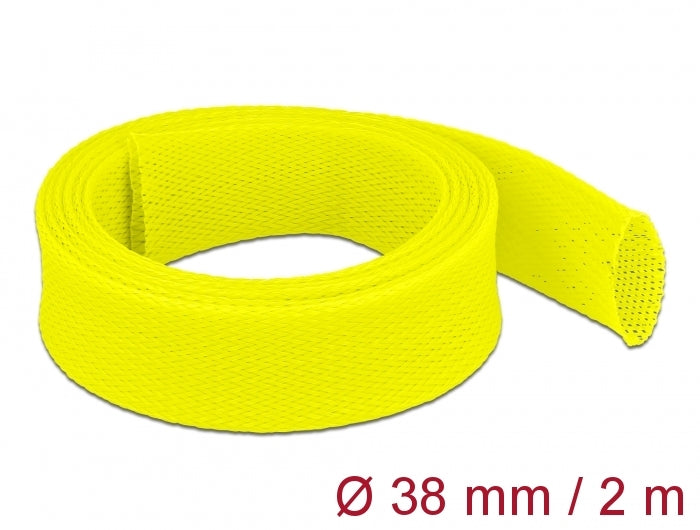 Delock 20755 Braided Sleeve Stretchable 2 M X 38 Mm Yellow