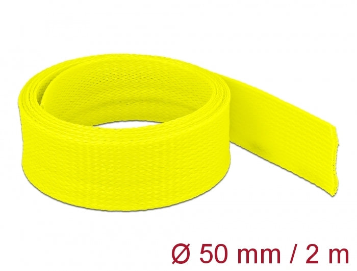 Delock 20760 Braided Sleeve Stretchable 2 M X 50 Mm Yellow