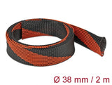 Delock 20753 Braided Sleeve Stretchable 2 M X 38 Mm Black-Red