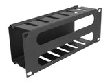 Delock 66844 10″ Cable Management Routing Panel With 2 Openings 1U Black