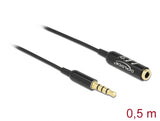 Delock 66074 Audio Extension Cable Stereo Jack 3.5 Mm 4 Pin Male To Female