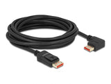 Delock 87049 Displayport Cable Male Straight To Male 90° Left Angled