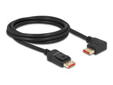 Delock 87046 Displayport Cable Male Straight To Male 90° Left Angled