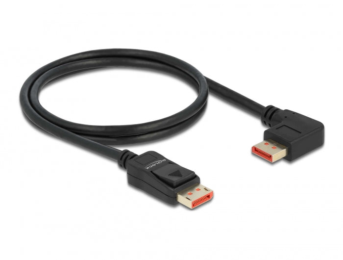 Delock 87044 Displayport Cable Male Straight To Male 90° Left Angled