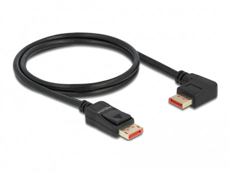 Delock 87044 Displayport Cable Male Straight To Male 90° Left Angled