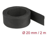 Delock 20794 Fabric Heat Shrink Tube 2 M X 20 Mm Shrinkage Ratio 2:1 Black