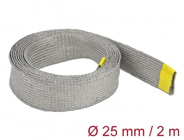 Delock 20790 Braided Sleeve For Emc Shielding Stretchable 2 M X 25 Mm