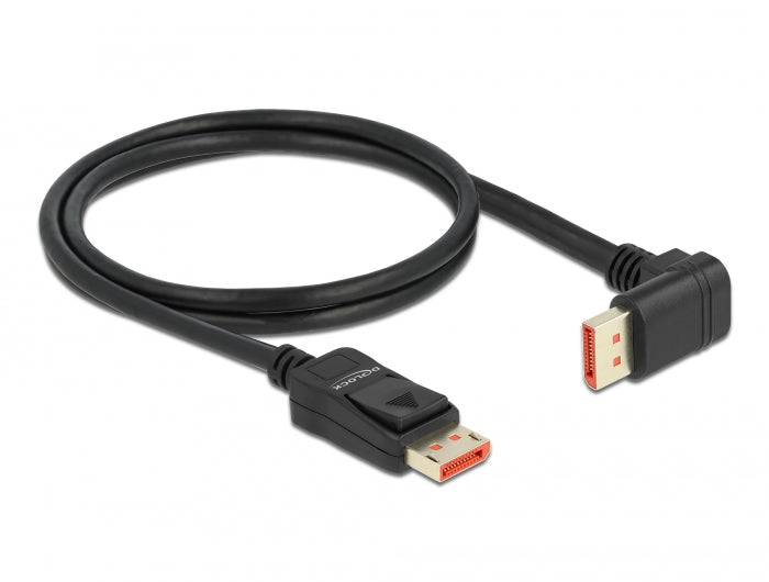 Delock 87050 Displayport Cable Male Straight To Male 90° Downwards Angled