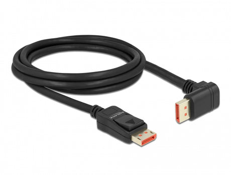 Delock 87051 Displayport Cable Male Straight To Male 90° Downwards Angled