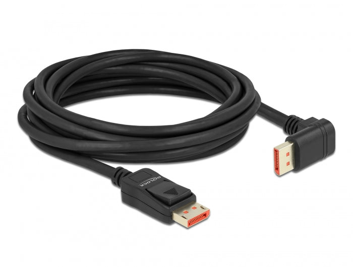 Delock 87053 Displayport Cable Male Straight To Male 90° Downwards Angled