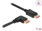 Delock 87060 Displayport Cable Male Straight To Male 90° Right Angled