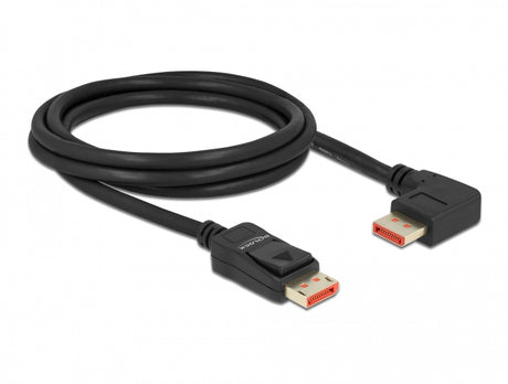 Delock 87063 Displayport Cable Male Straight To Male 90° Right Angled