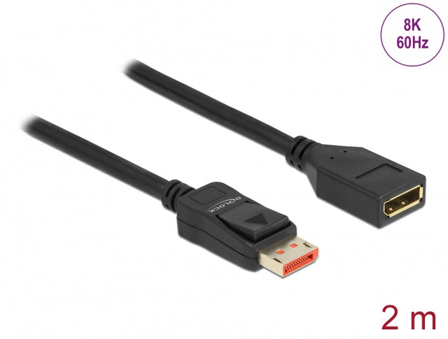 Delock 87071 Displayport Extension Cable 8K 60 Hz 2 M